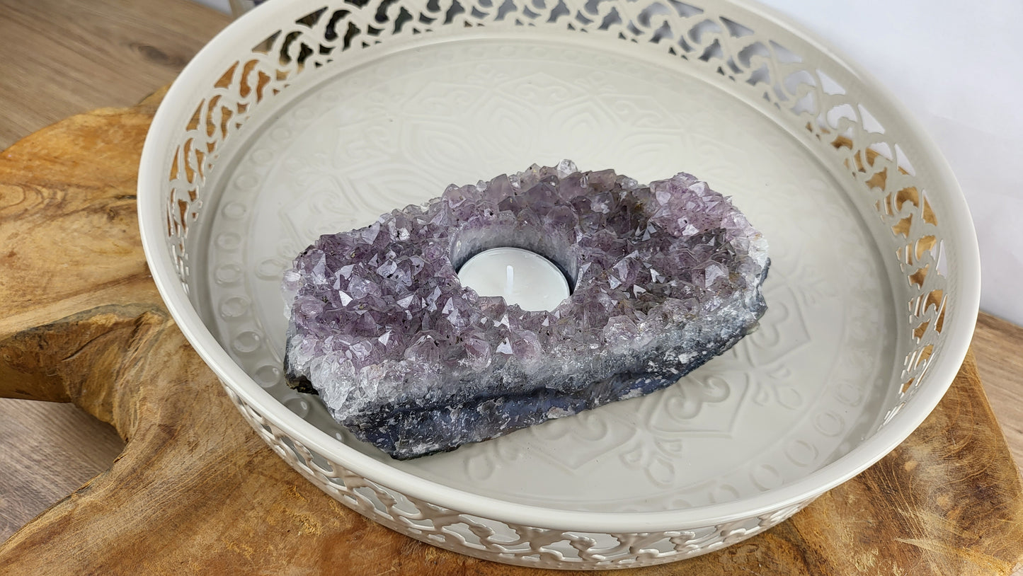 Amethyst Teelichthalter