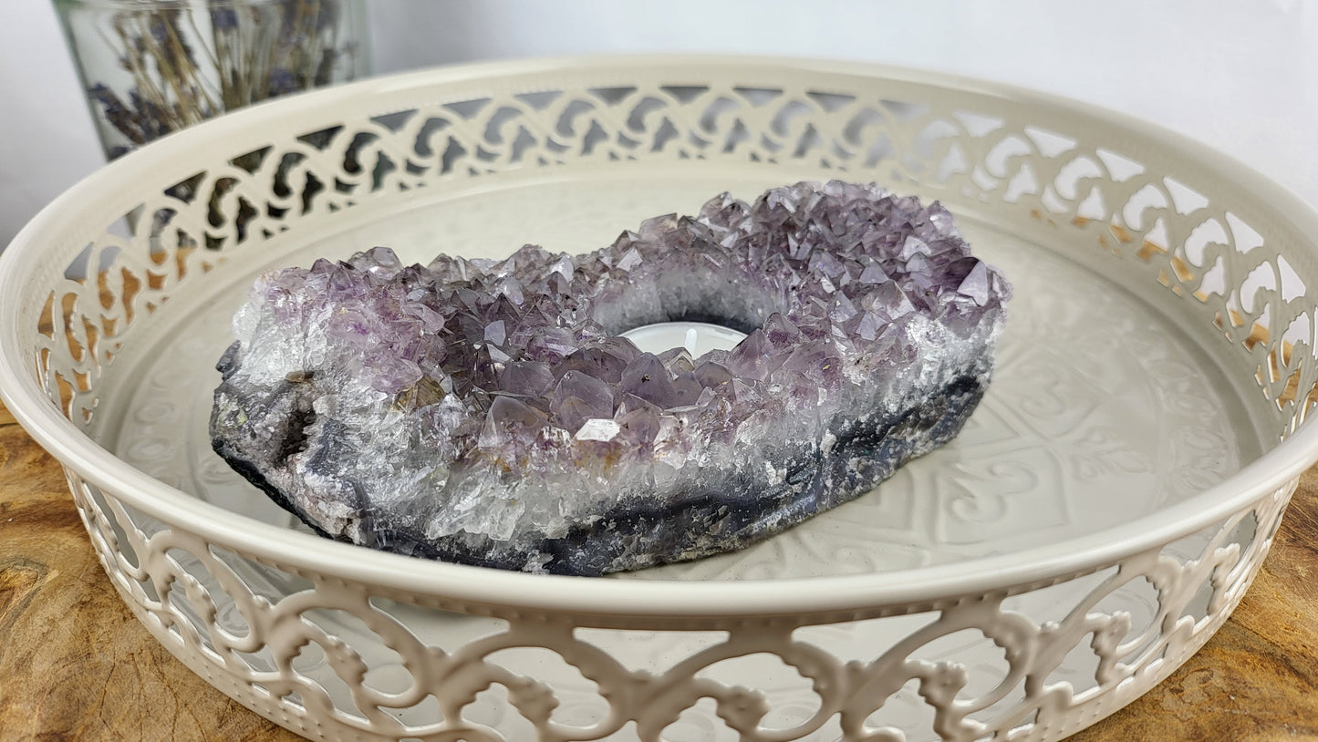 Amethyst Teelichthalter