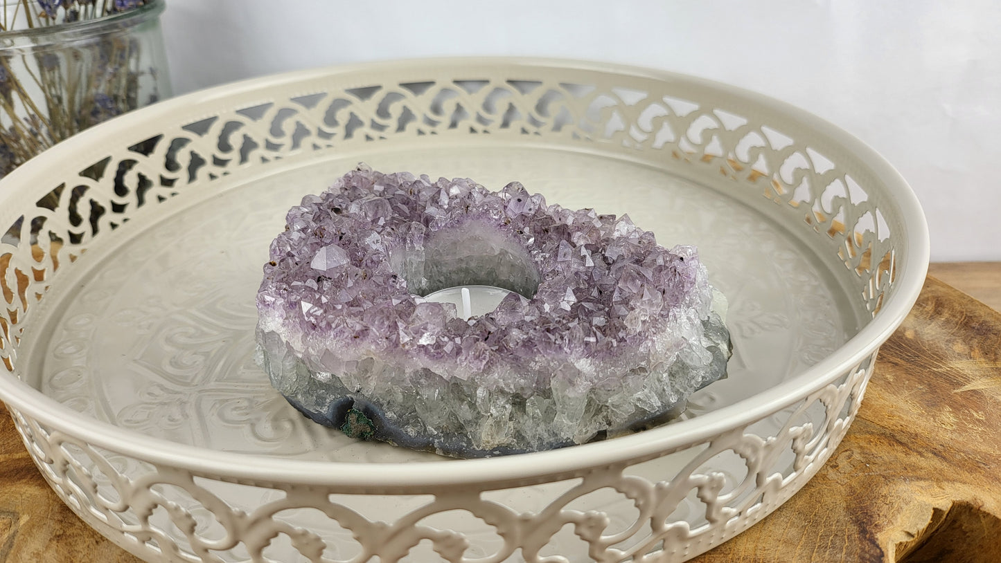 Amethyst Teelichthalter