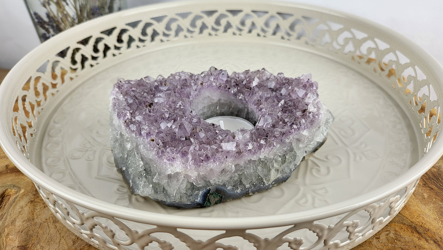 Amethyst Teelichthalter