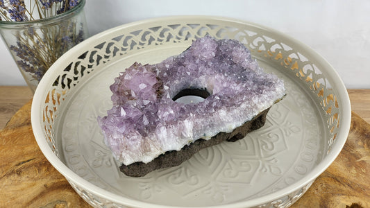 Amethyst Teelichthalter