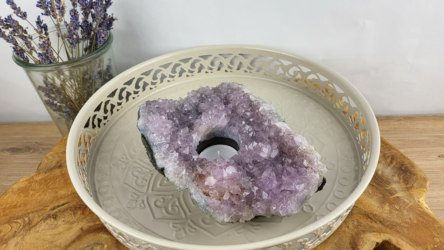 Amethyst Teelichthalter