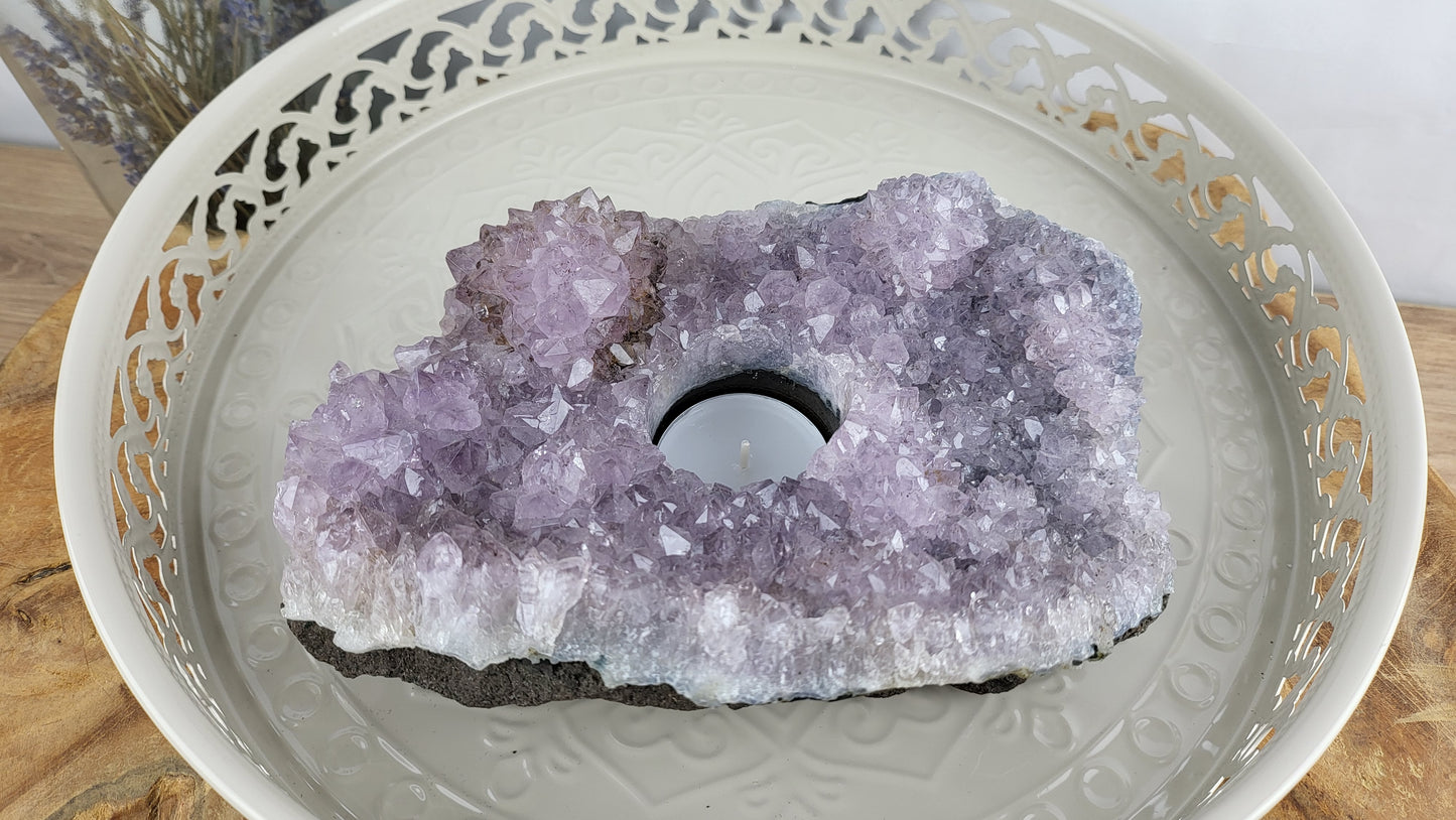 Amethyst Teelichthalter