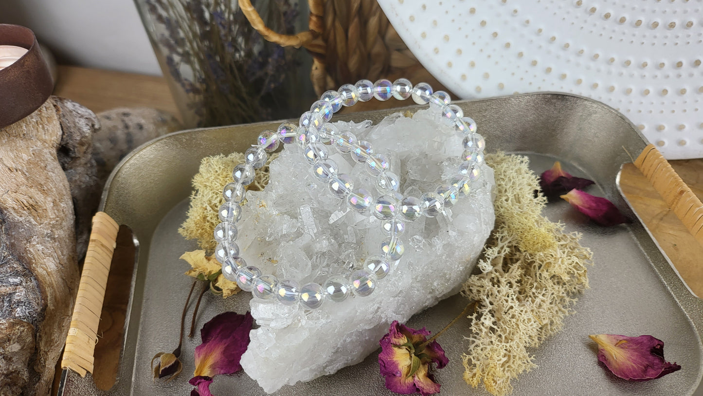 Angel Aura Quarz Armband 8mm Perlen