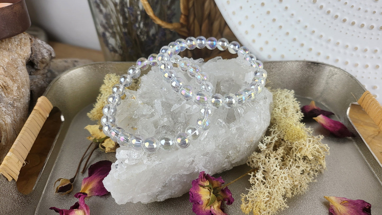 Angel Aura Quarz Armband 8mm Perlen