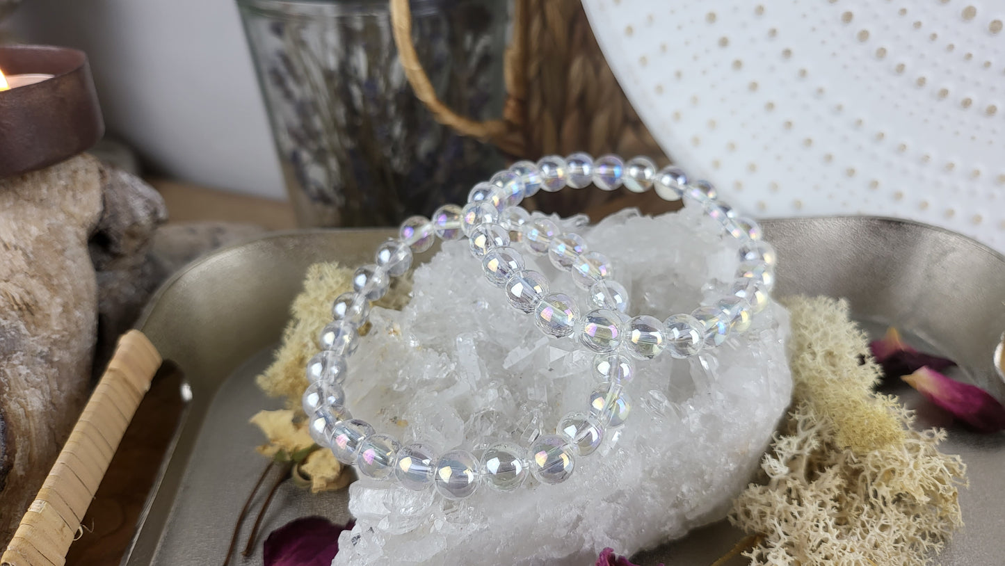 Angel Aura Quarz Armband 8mm Perlen