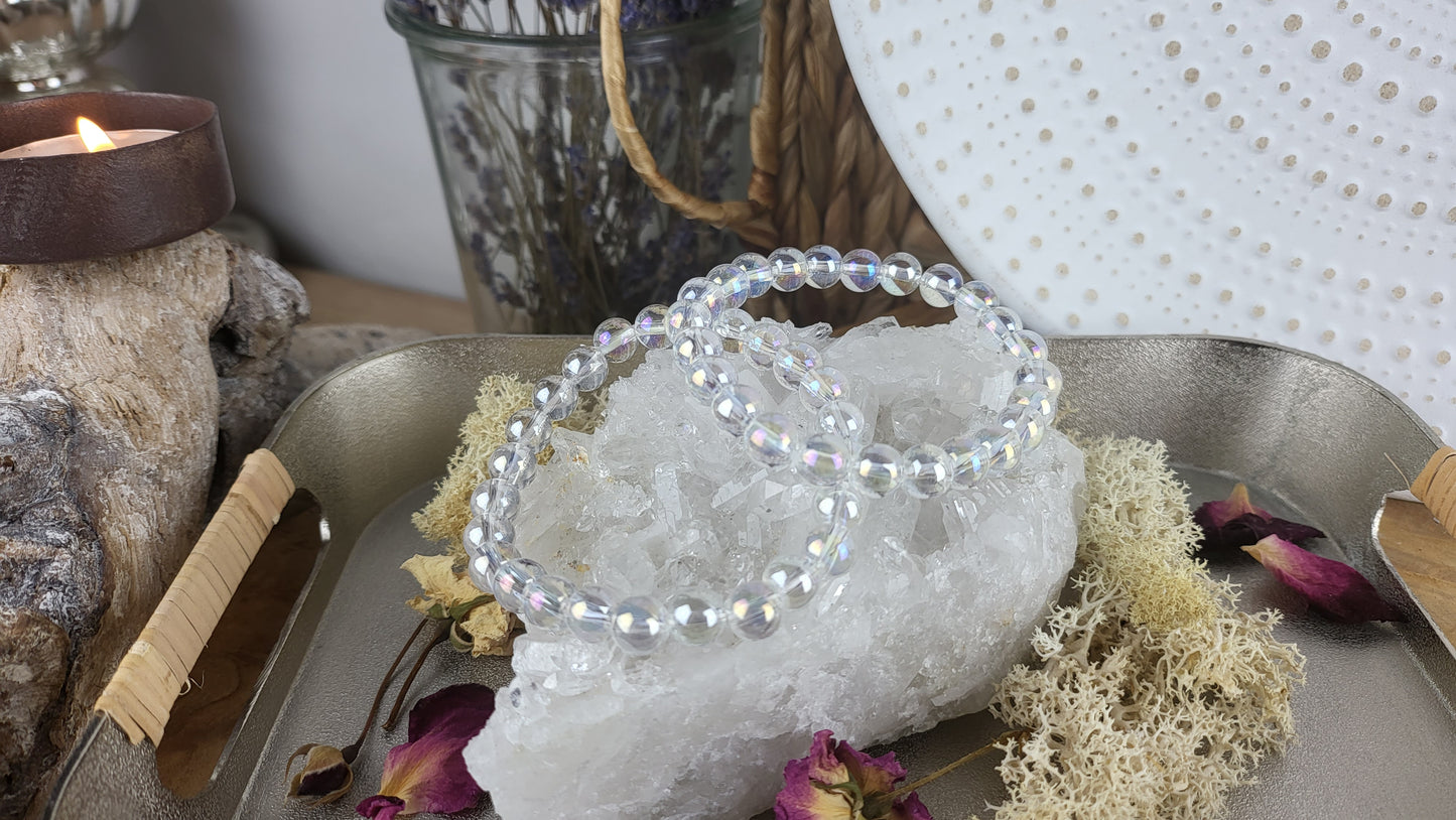 Angel Aura Quarz Armband 8mm Perlen