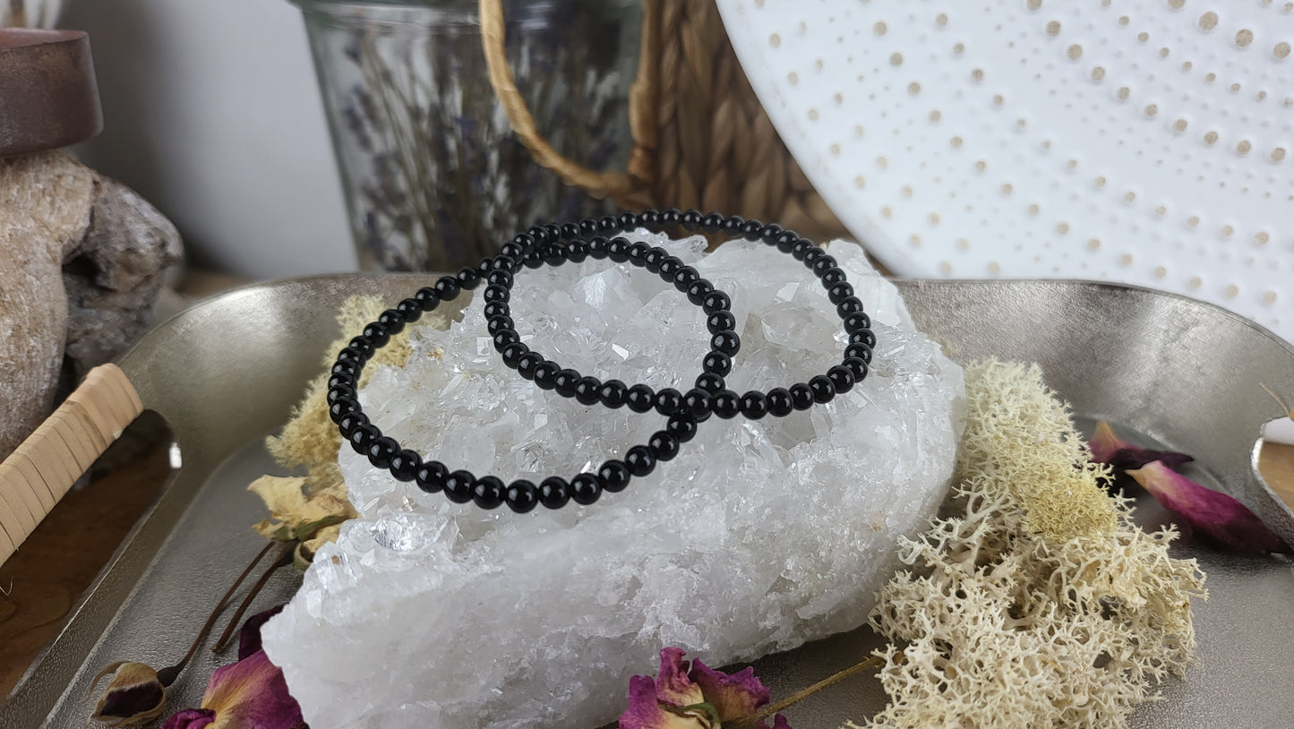 Onyx Armband mit 4mm Perlen