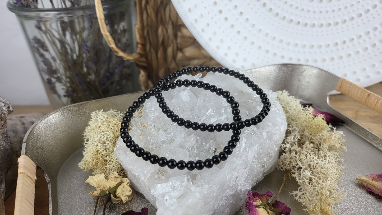 Onyx Armband mit 4mm Perlen