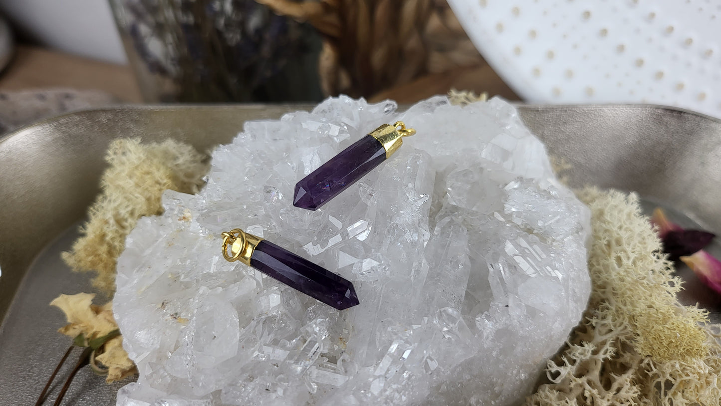 Amethyst Spitze Kettenanhänger