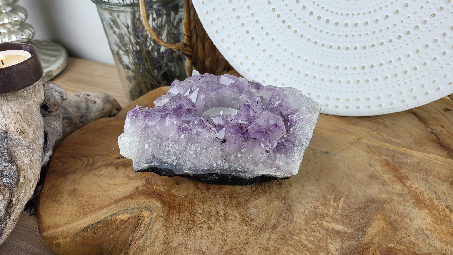 Amethyst Teelichthalter ca. 1,05kg