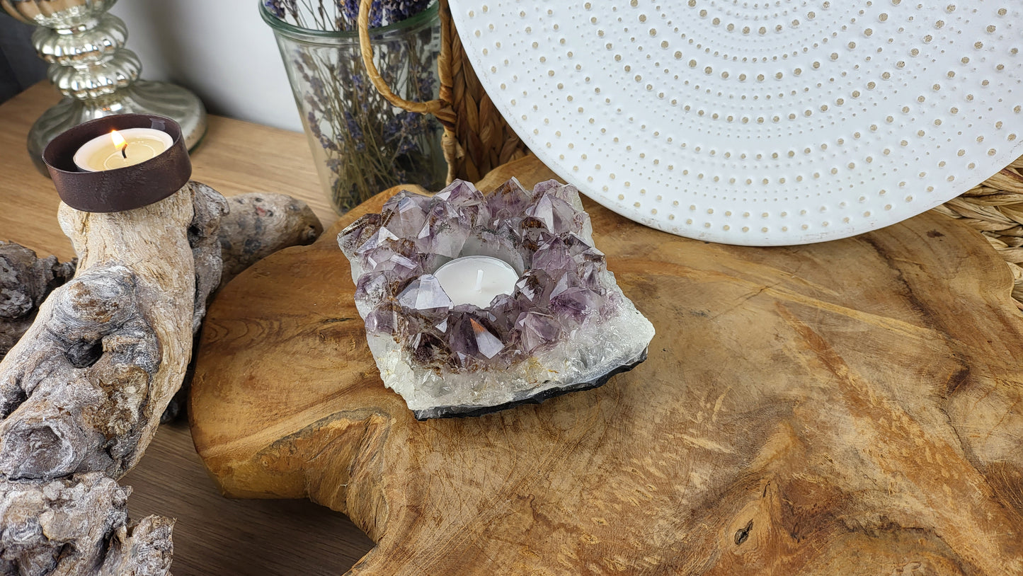 Amethyst Teelichthalter ca. 1,01kg