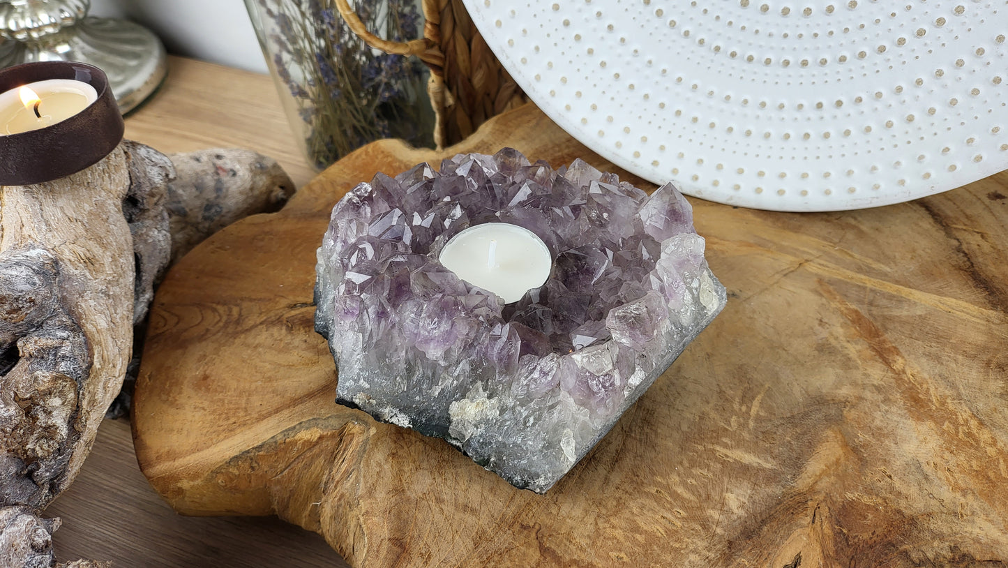 Amethyst Teelichthalter ca. 1,19kg