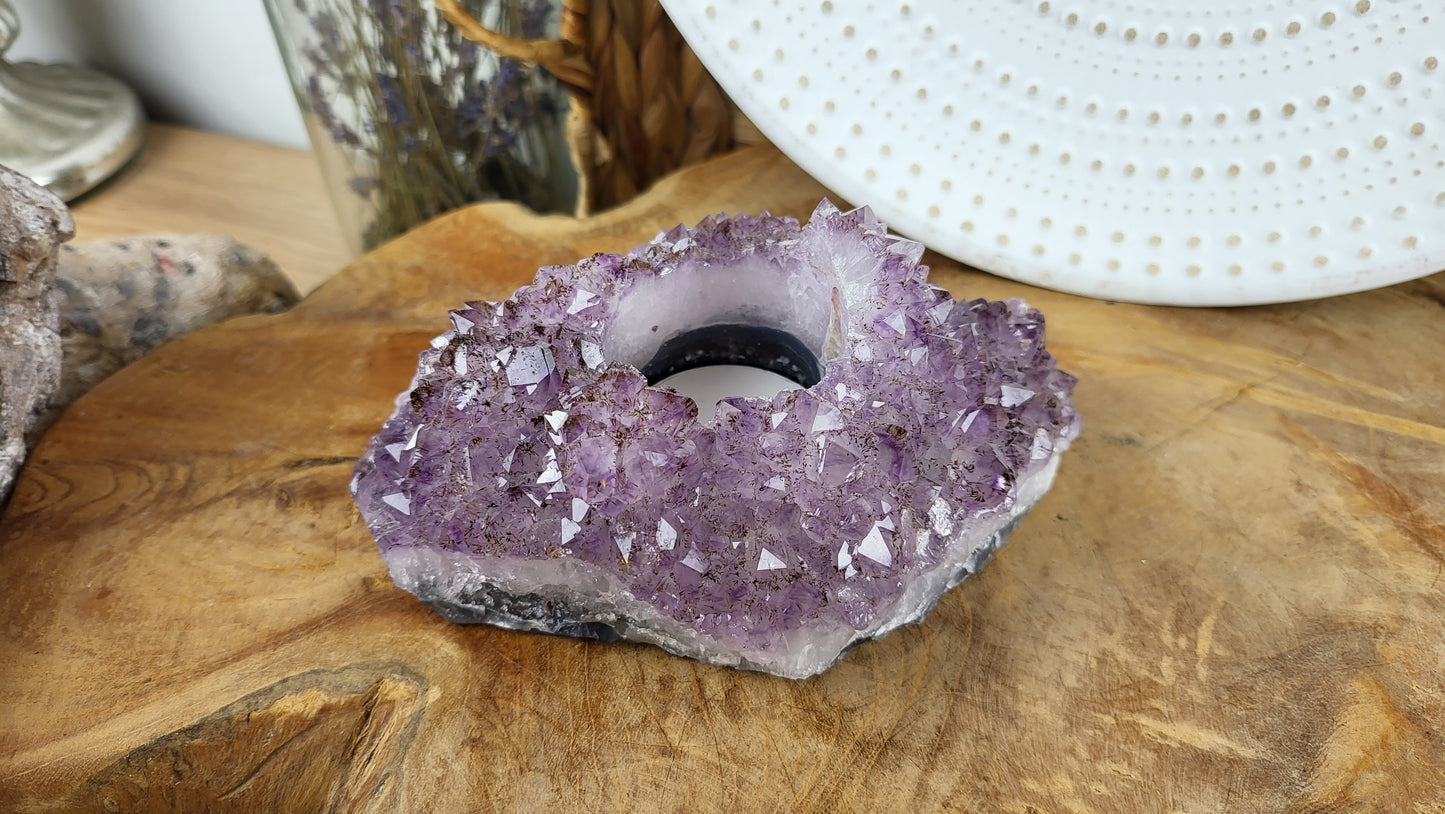 Amethyst Teelichthalter