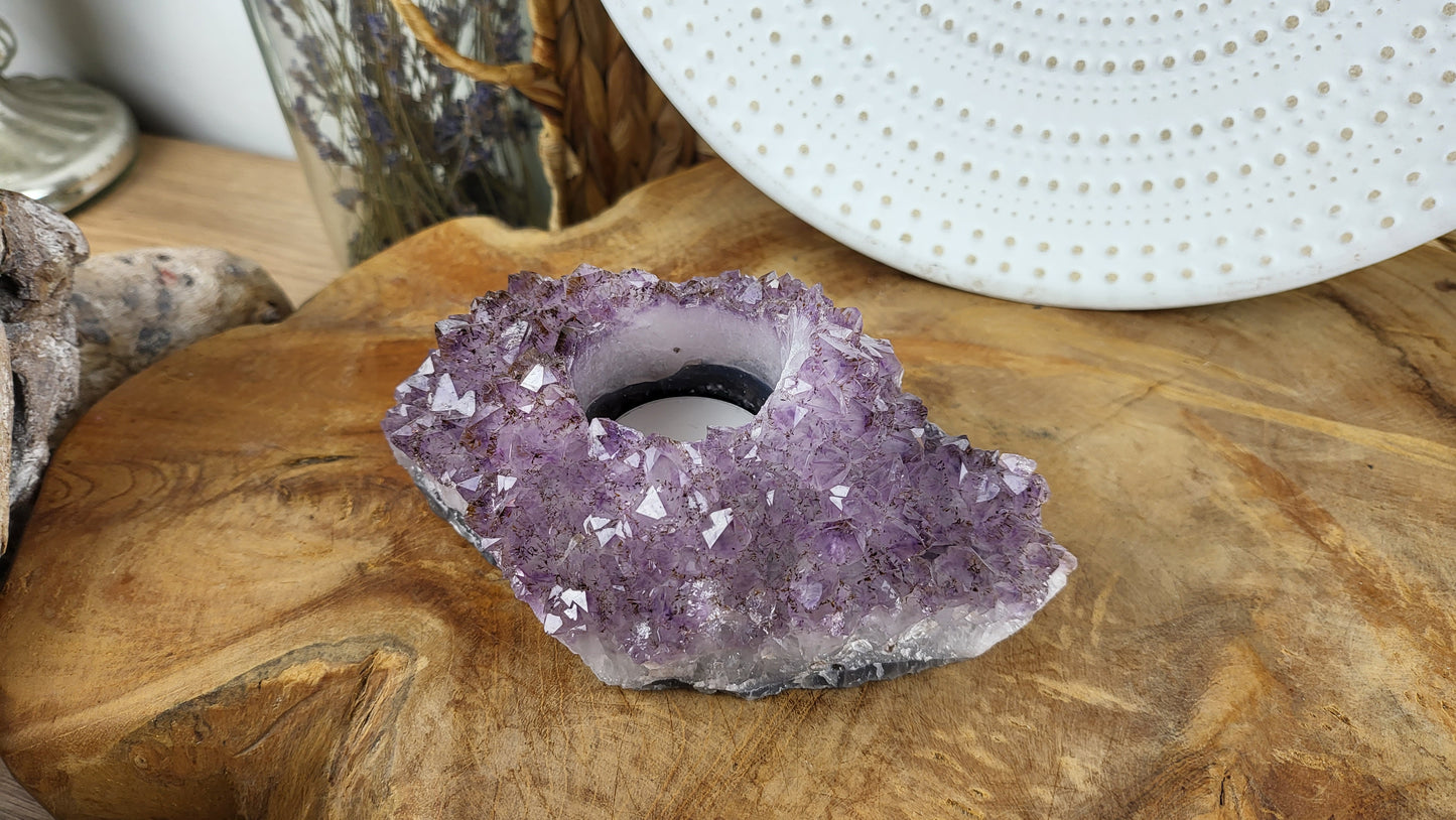 Amethyst Teelichthalter