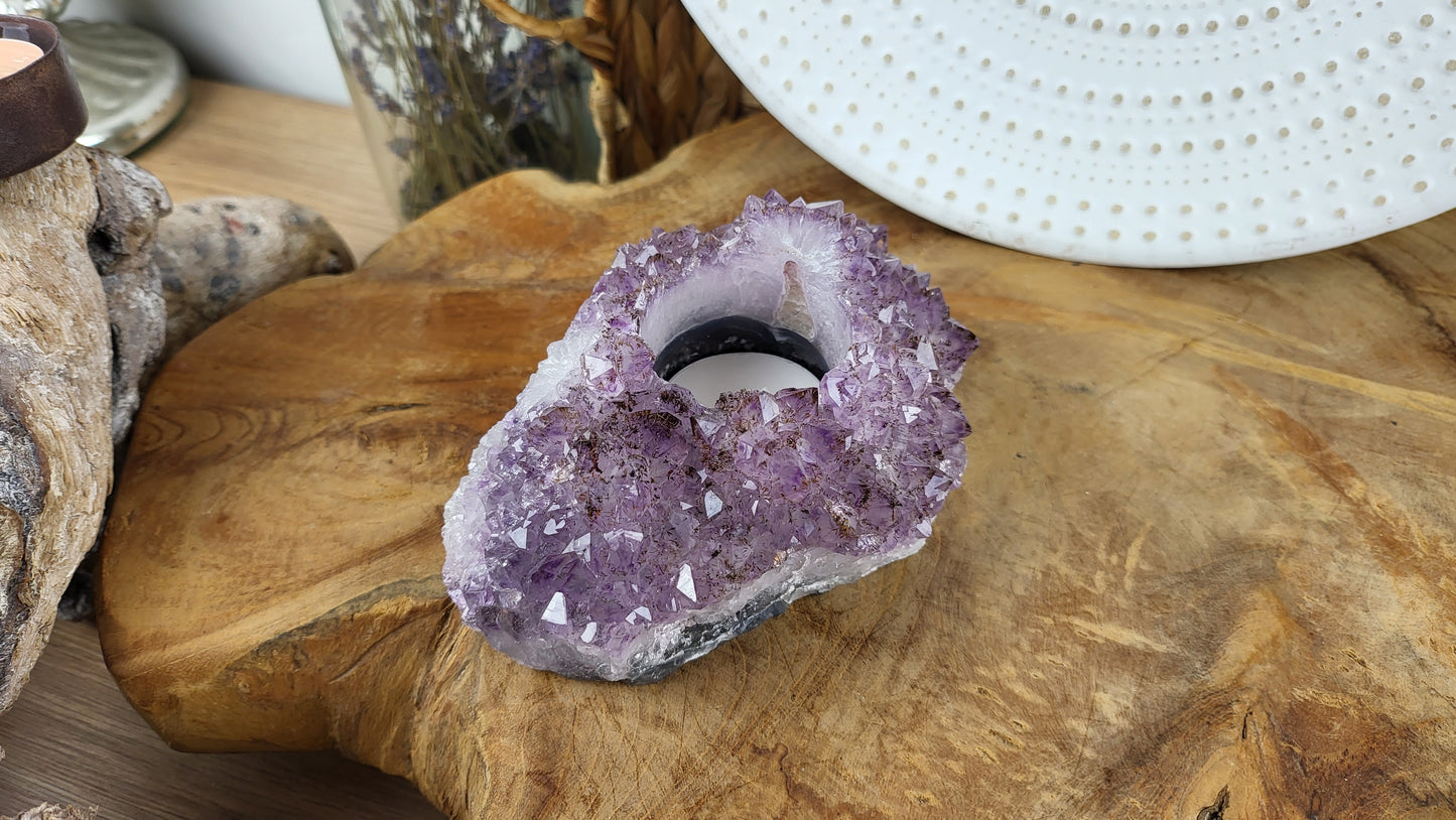 Amethyst Teelichthalter