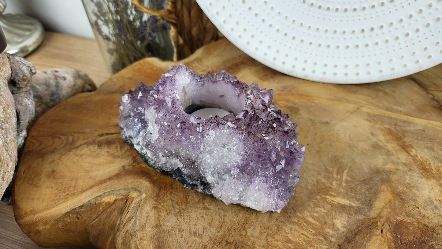 Amethyst Teelichthalter