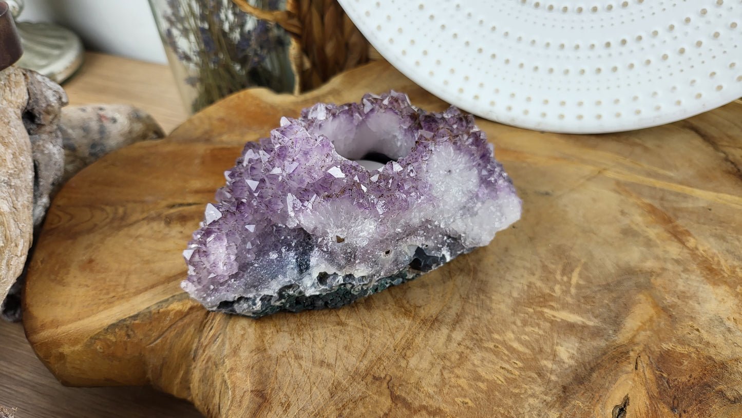 Amethyst Teelichthalter