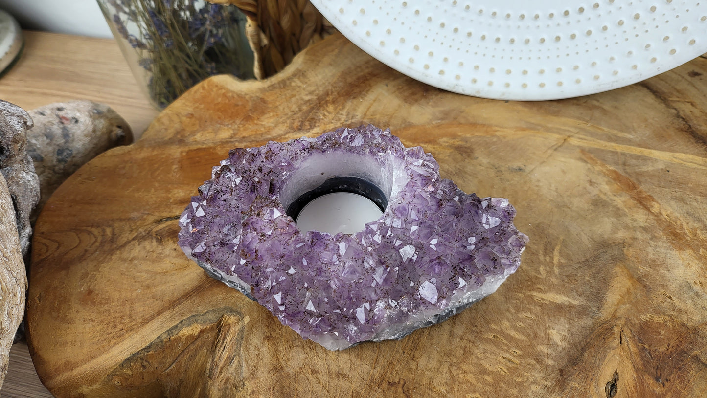 Amethyst Teelichthalter