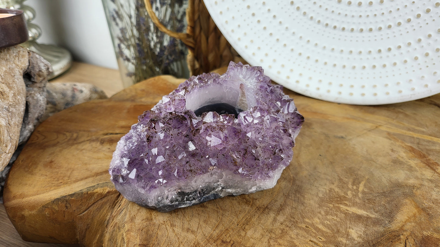 Amethyst Teelichthalter