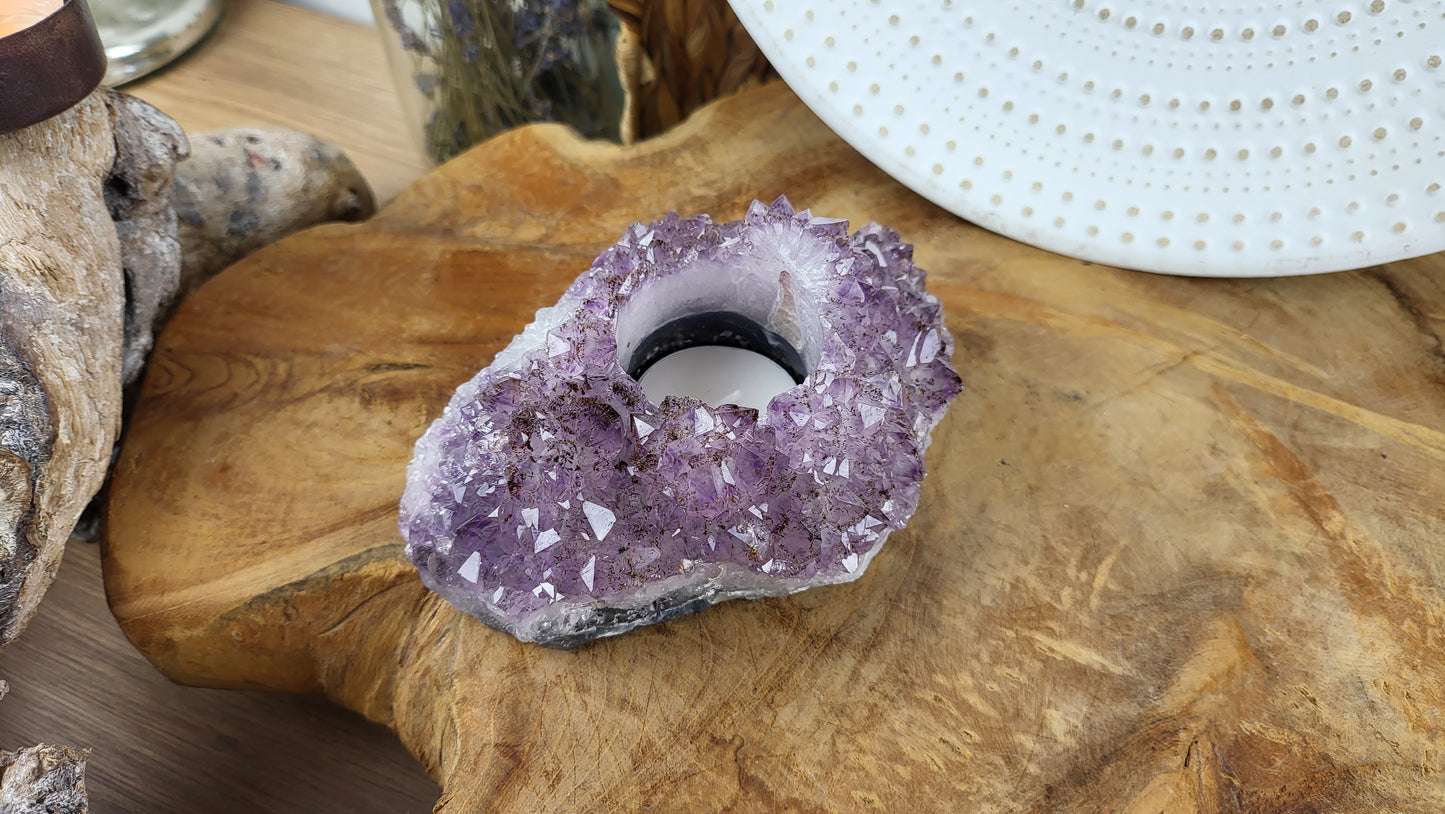 Amethyst Teelichthalter