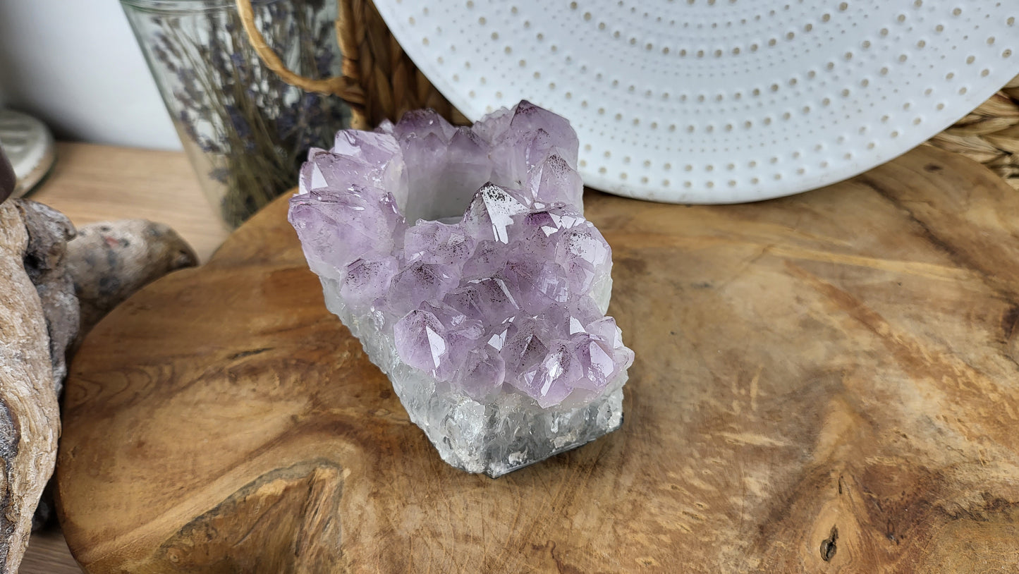 Amethyst Teelichthalter