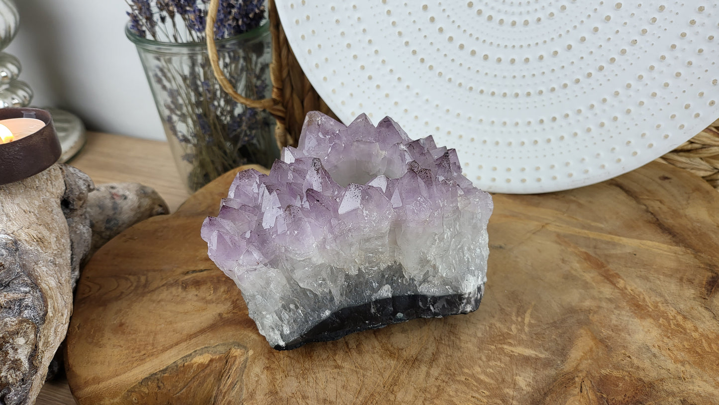 Amethyst Teelichthalter