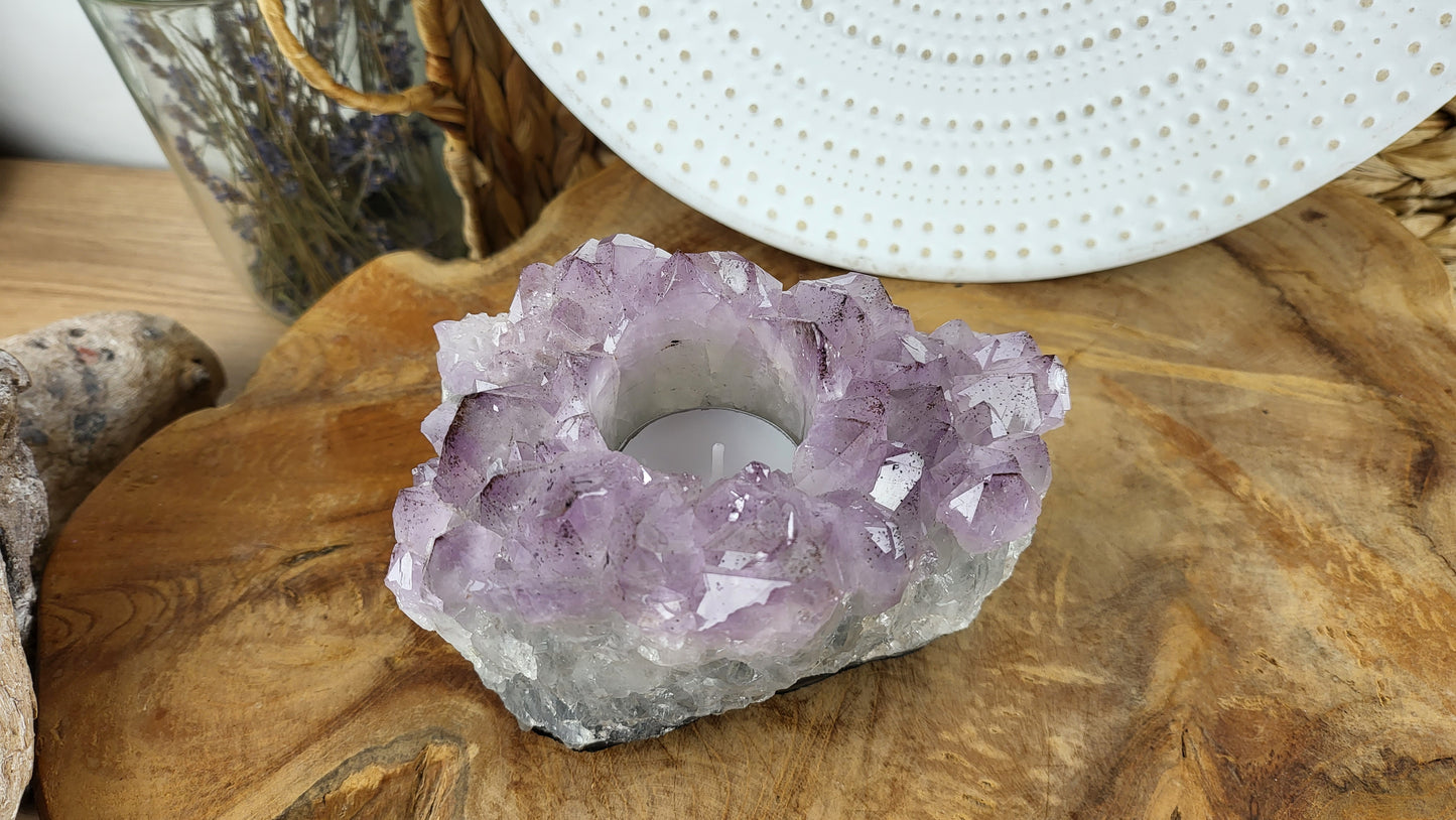 Amethyst Teelichthalter