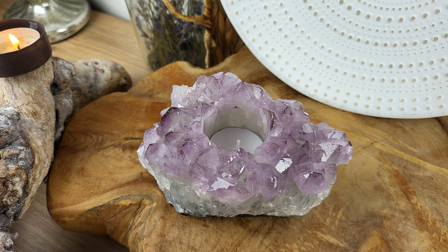 Amethyst Teelichthalter