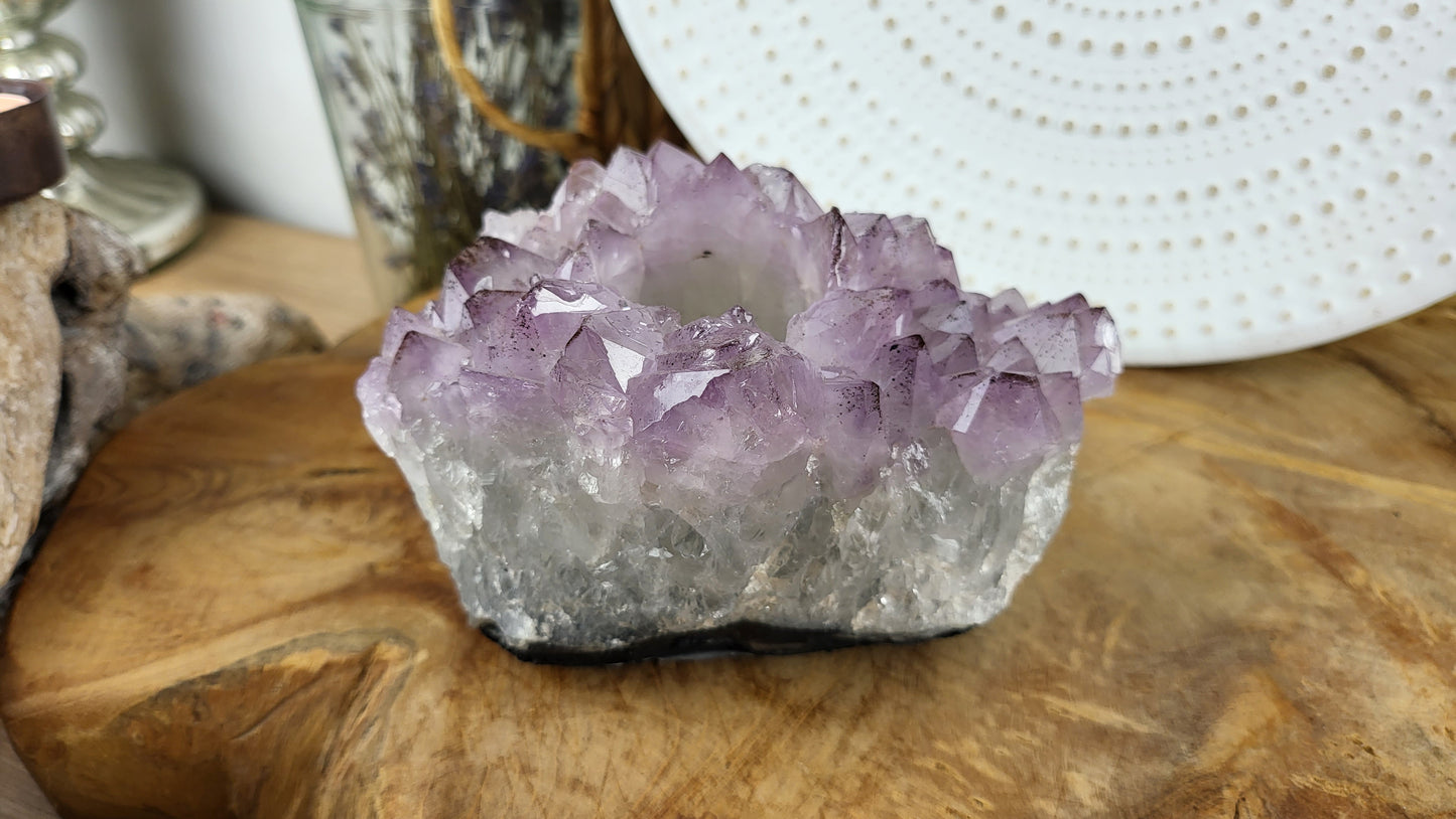 Amethyst Teelichthalter