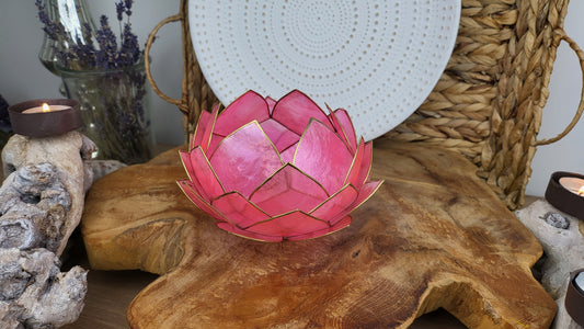 Großes Lotus Stimmungslicht Pink B-Ware