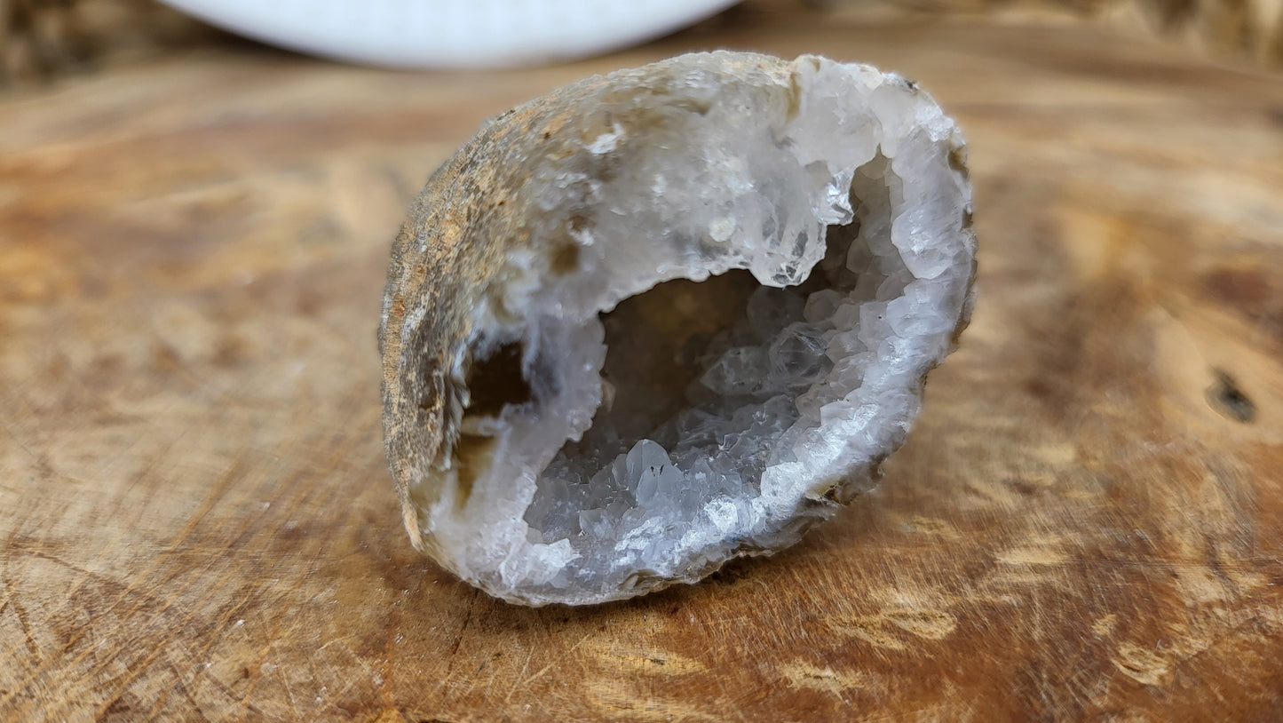 Achatnuss Hälfte, Mini Achatgeode 4cm, aus Brasilien Nr.11