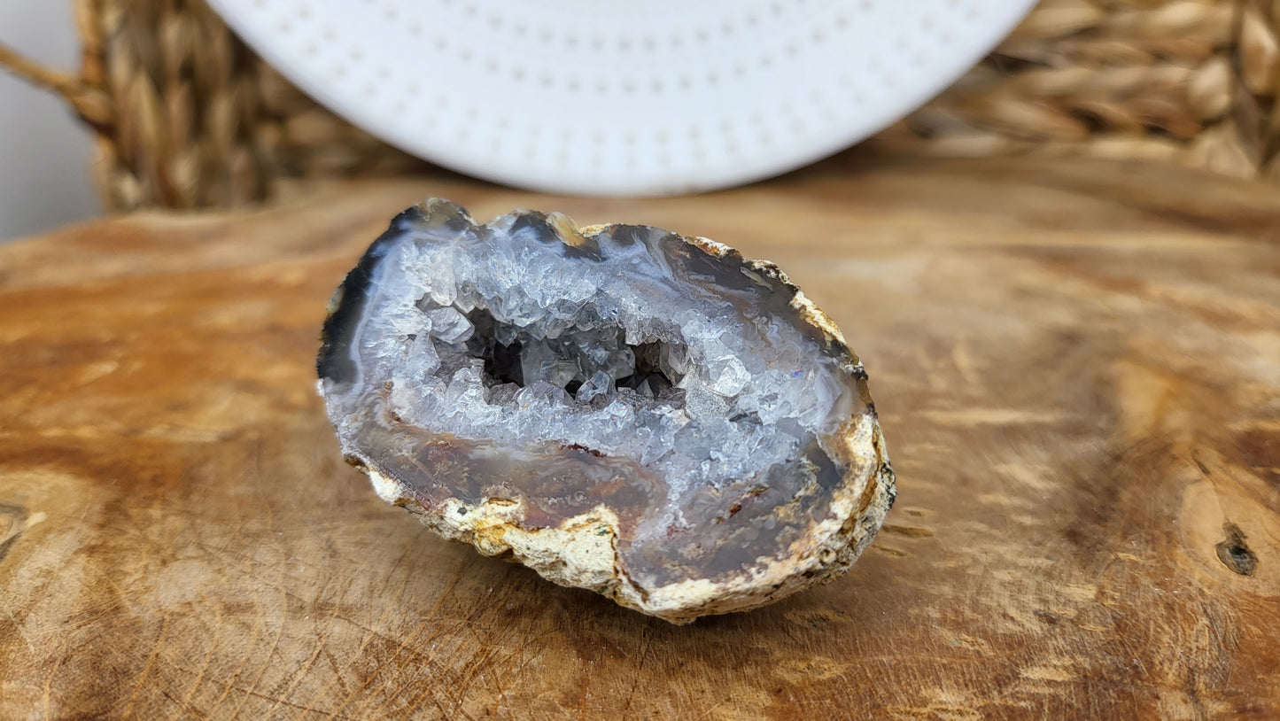 Achatnuss Hälfte, Achatgeode 6cm, aus Brasilien Nr.31