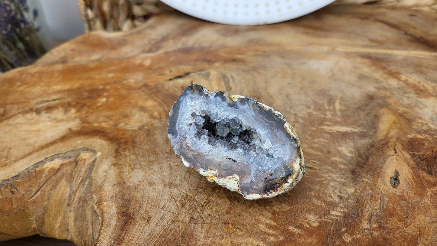 Achatnuss Hälfte, Achatgeode 6cm, aus Brasilien Nr.31