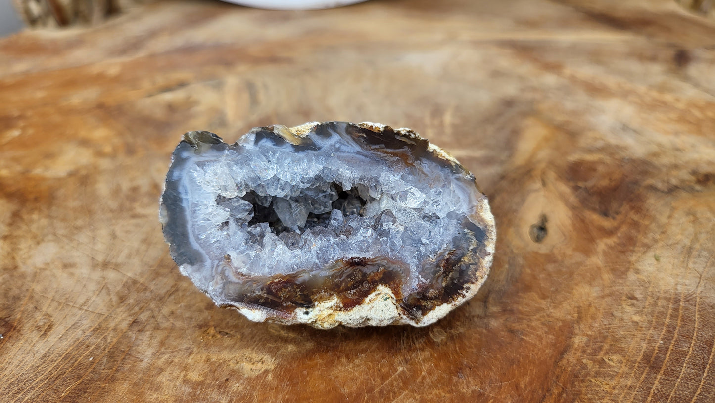 Achatnuss Hälfte, Achatgeode 6cm, aus Brasilien Nr.31