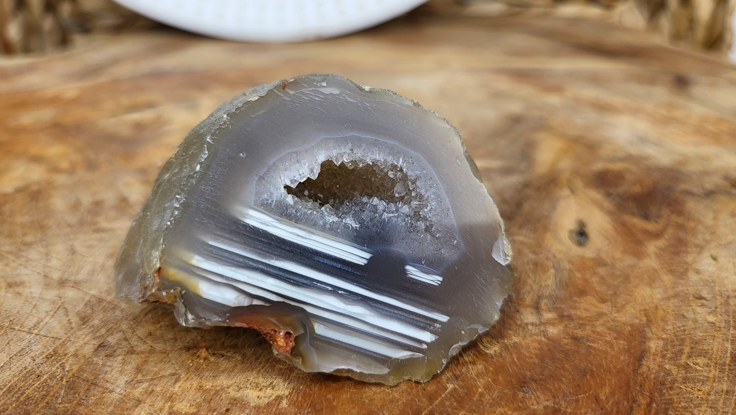 Achatnuss Hälfte, Achatgeode 5cm, aus Brasilien Nr.32