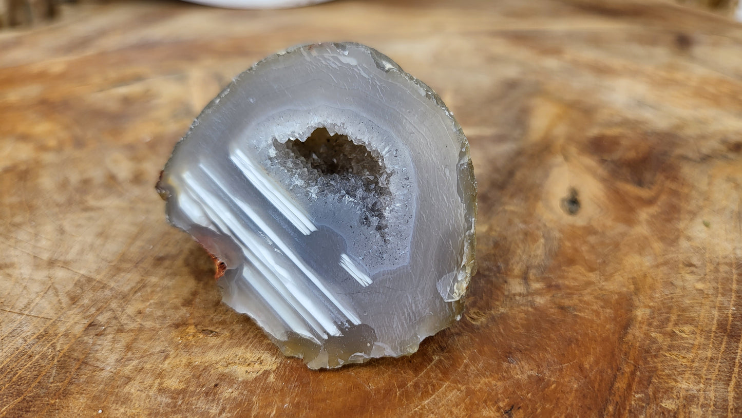 Achatnuss Hälfte, Achatgeode 5cm, aus Brasilien Nr.32