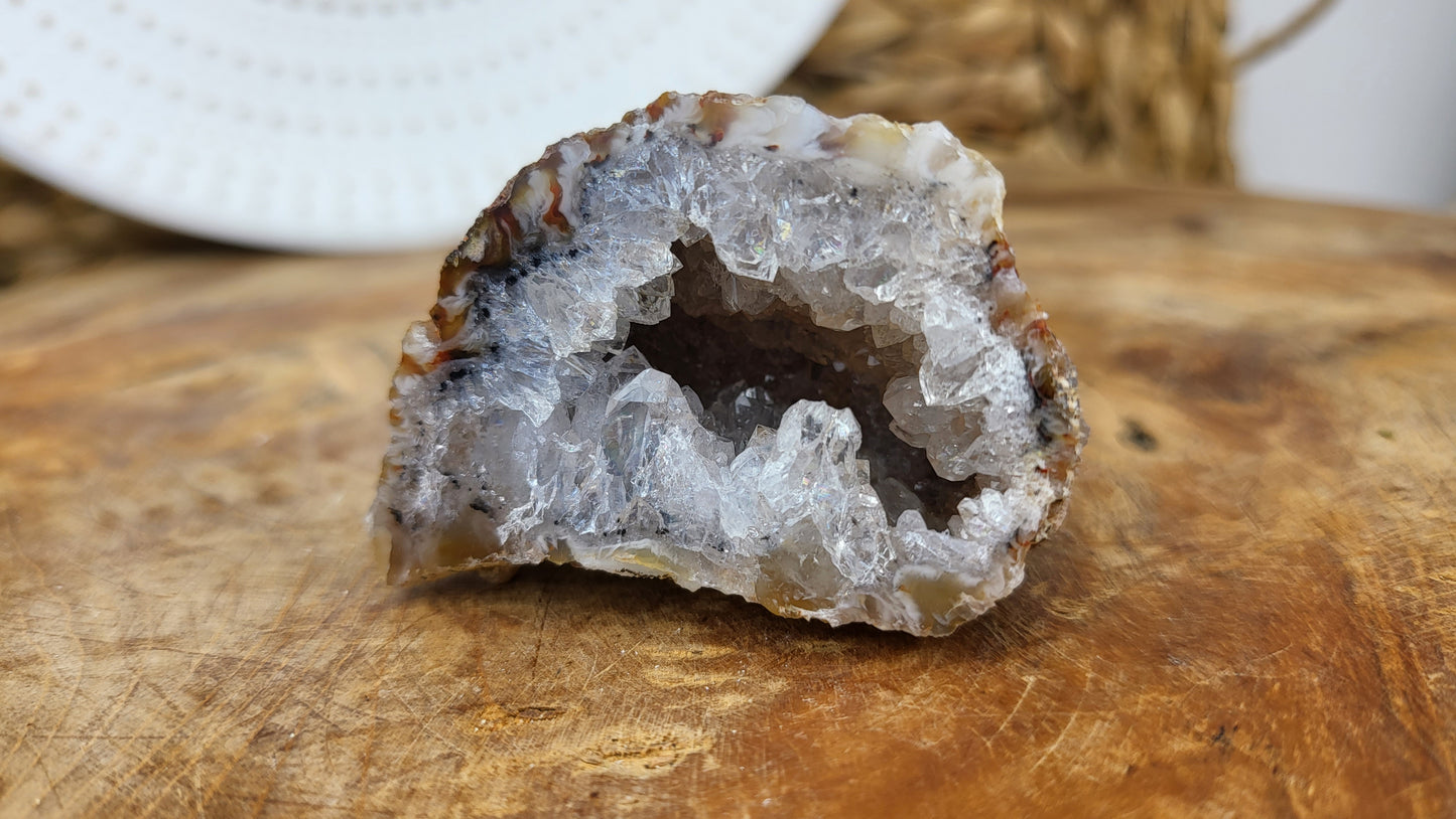 Achatnuss Hälfte, Achatgeode 5,5cm, aus Brasilien Nr.34