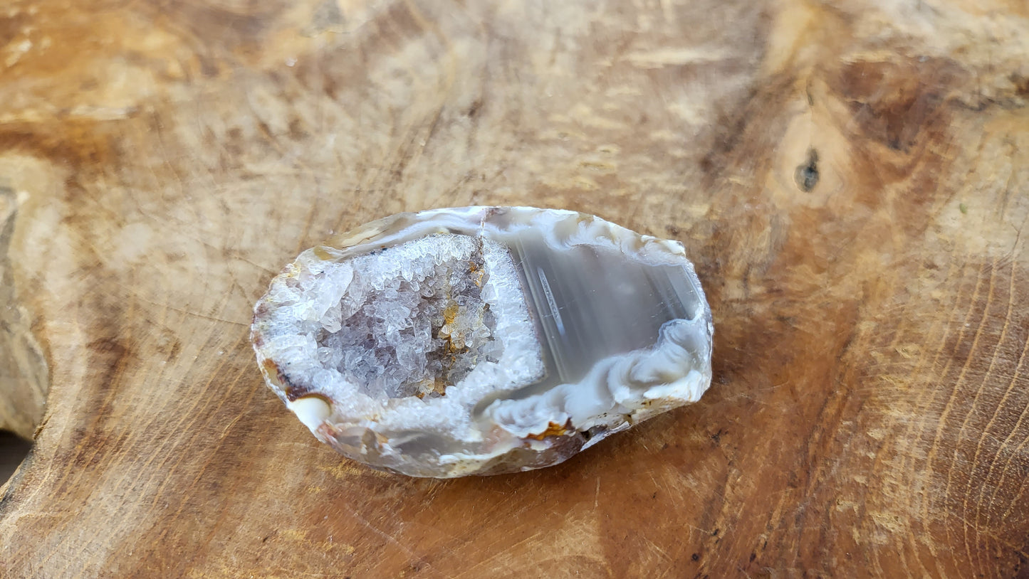 Achatnuss Hälfte, Achatgeode 5,5cm, aus Brasilien Nr.35