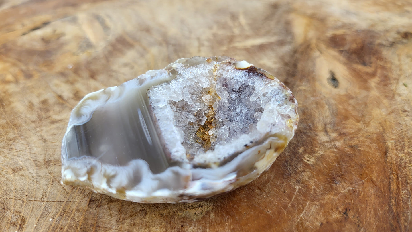 Achatnuss Hälfte, Achatgeode 5,5cm, aus Brasilien Nr.35