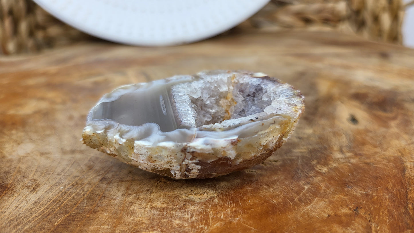 Achatnuss Hälfte, Achatgeode 5,5cm, aus Brasilien Nr.35