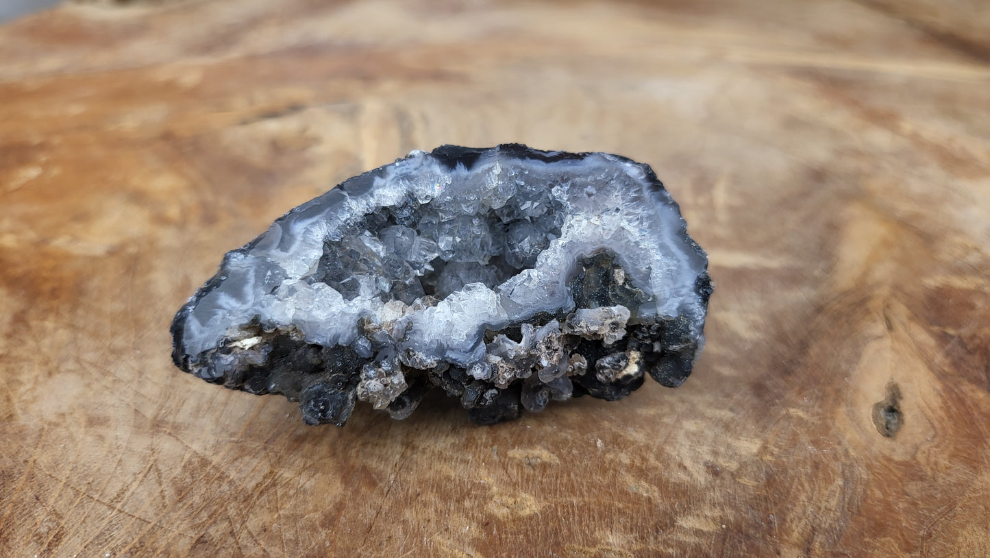 Achatnuss Hälfte, Achatgeode 6,5cm, aus Brasilien Nr.36