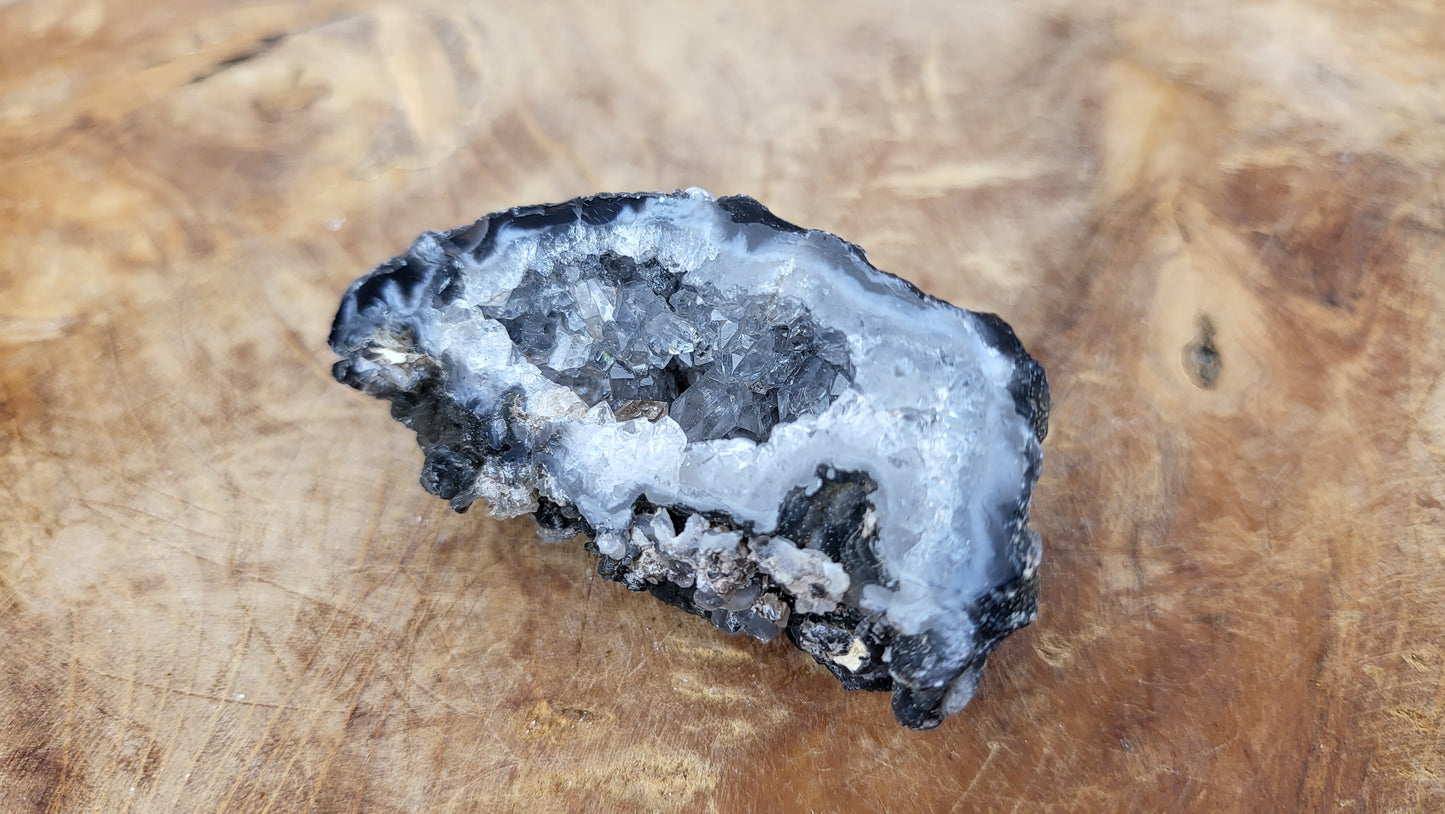 Achatnuss Hälfte, Achatgeode 6,5cm, aus Brasilien Nr.36