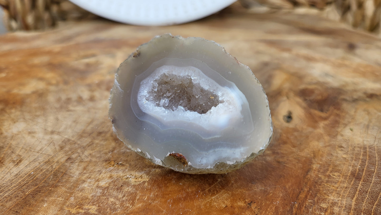 Achatnuss Hälfte, Achatgeode 5,8cm, aus Brasilien Nr.39