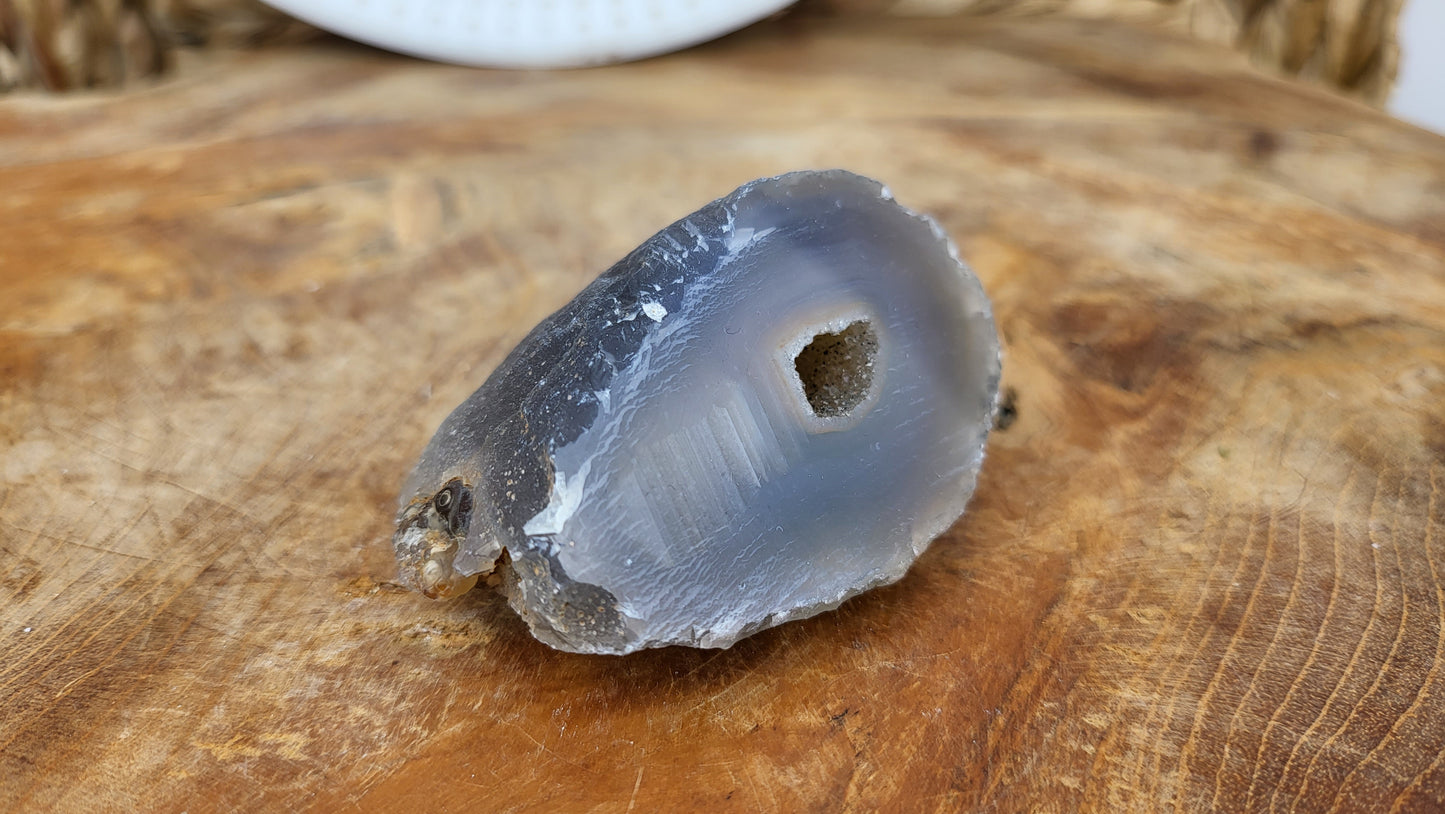 Achatnuss Hälfte, Achatgeode 6cm, aus Brasilien Nr.41